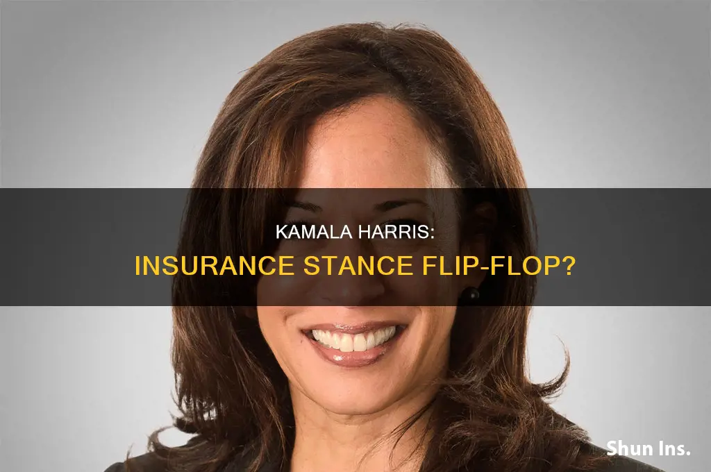 did kamala harris cave on insurance stance