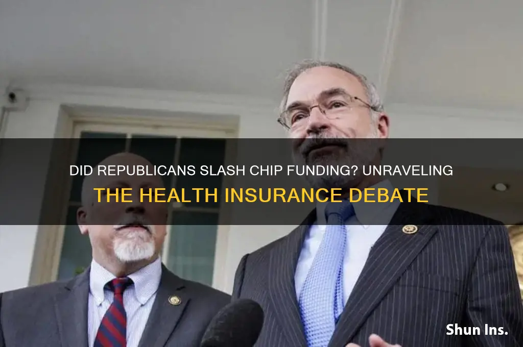 did republicans cut chips health insurance program funding