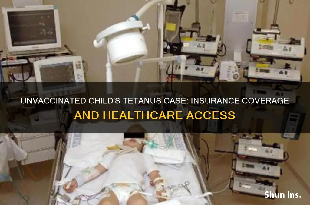 did the unvaccinated child with tetanus have insurance