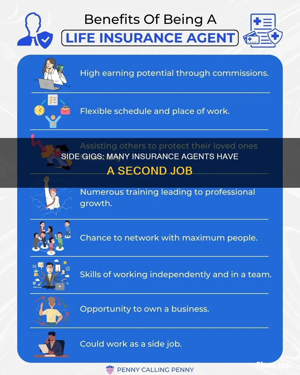 do a lot of insurance agents have a second job