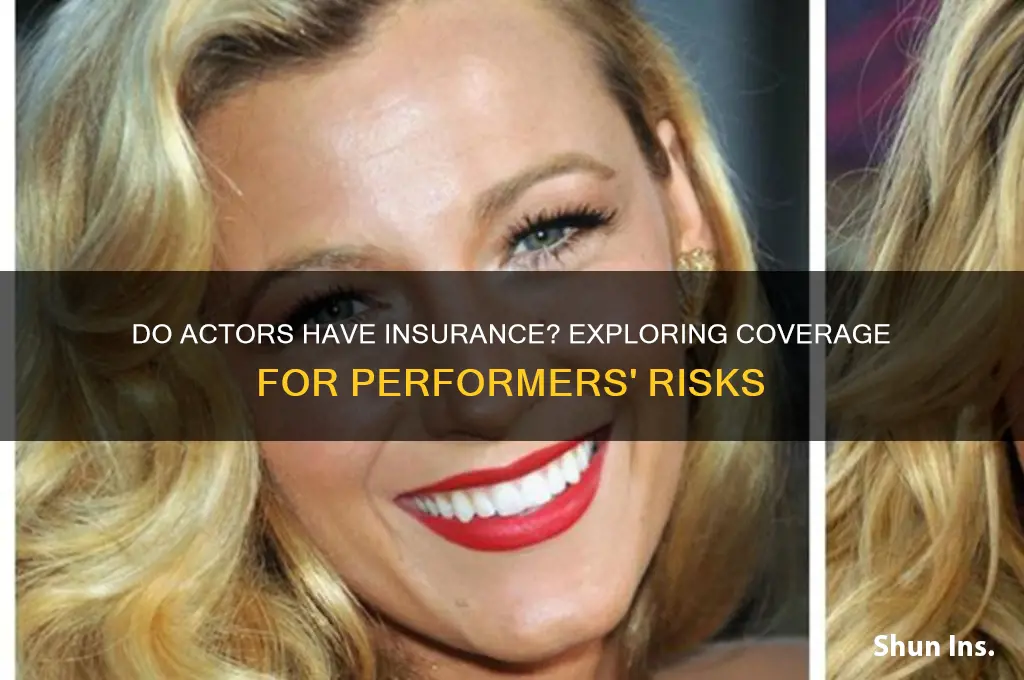 do actors have insurance