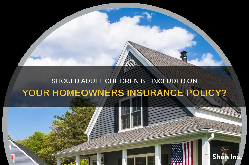 do adult children have to be named on homeownwers insurance