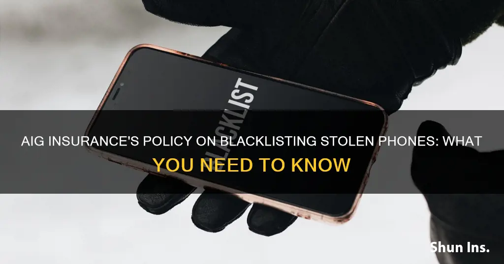 do aig insurance mark stolen phone as blacklist