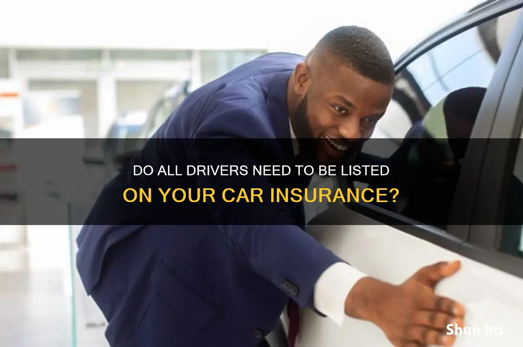 do all drivers have to be listed on insurance