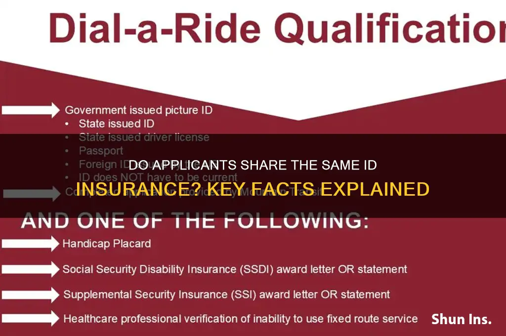 do applicants have the same id insurance