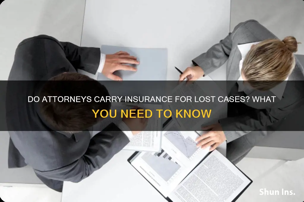 do attorneys have insurance for lost cases