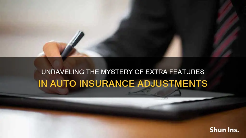 do auto insurance adjusters calculate extra features