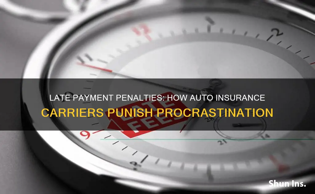 do auto insurance carriers charge late charges