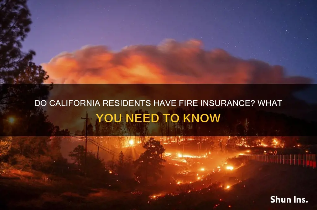 do california residents have fire insurance