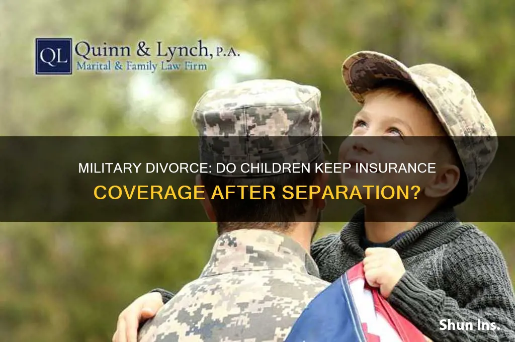 do children retain military insurance in a divorce