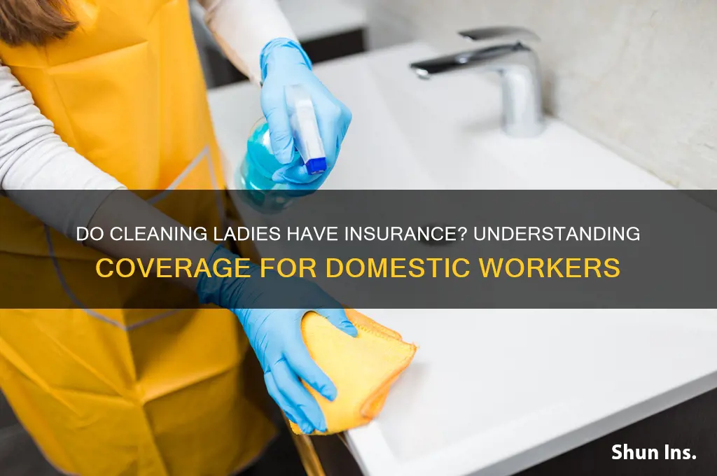 do cleaning ladies have insurance