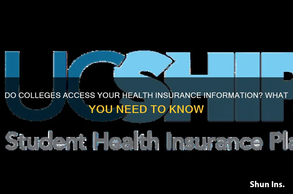do colleges have your health insurance info