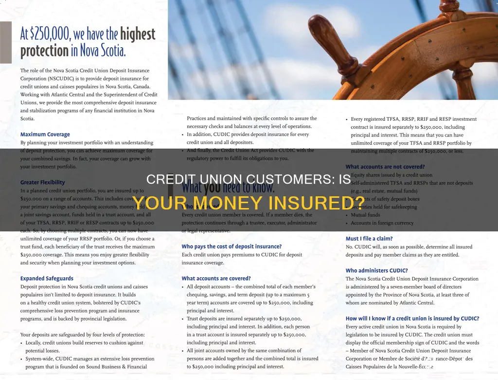 do credit unions insure their customers money