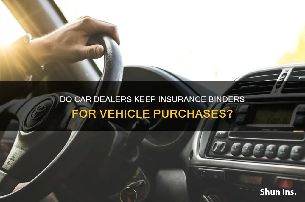 do dealers have binders for insurance