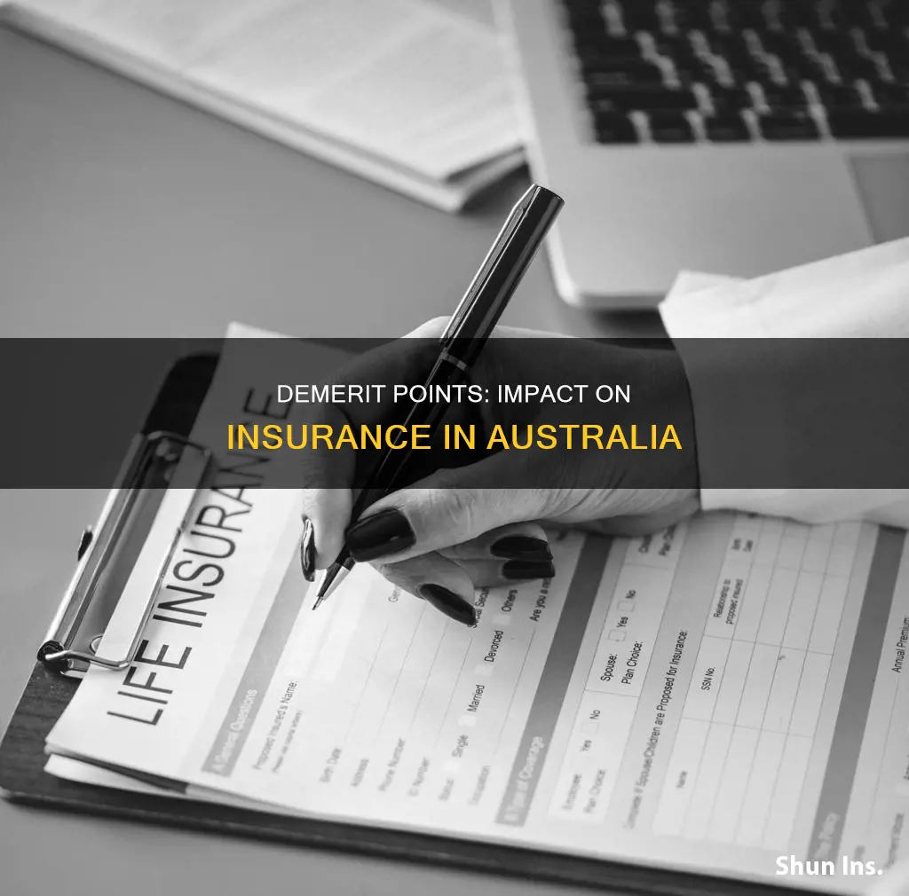 do demerit points affect insurance in australia
