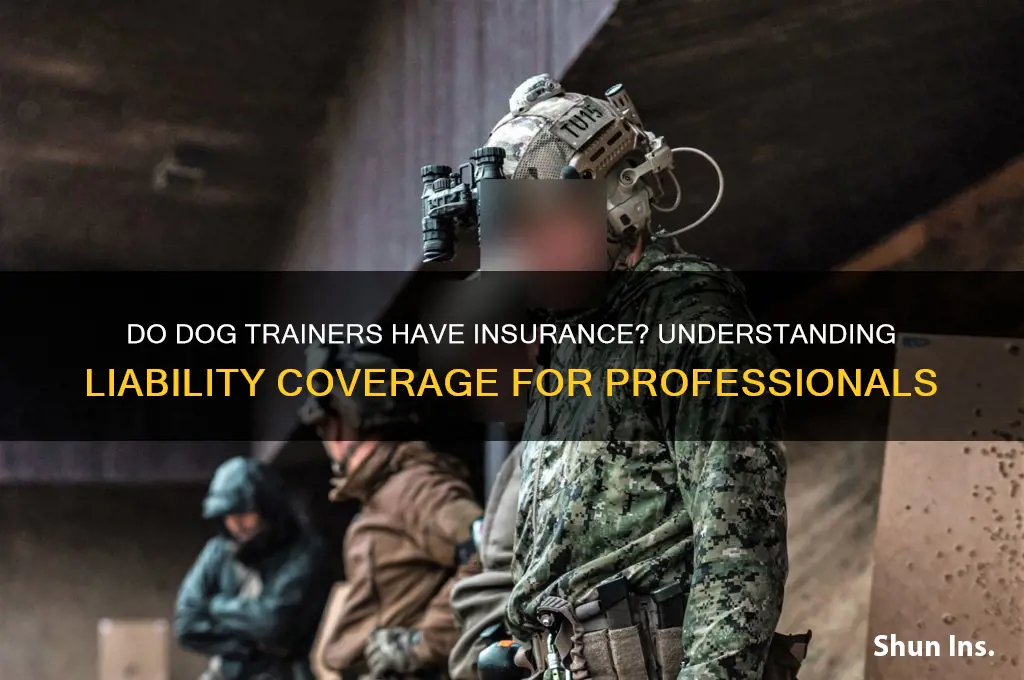 do dog trainers have insurance