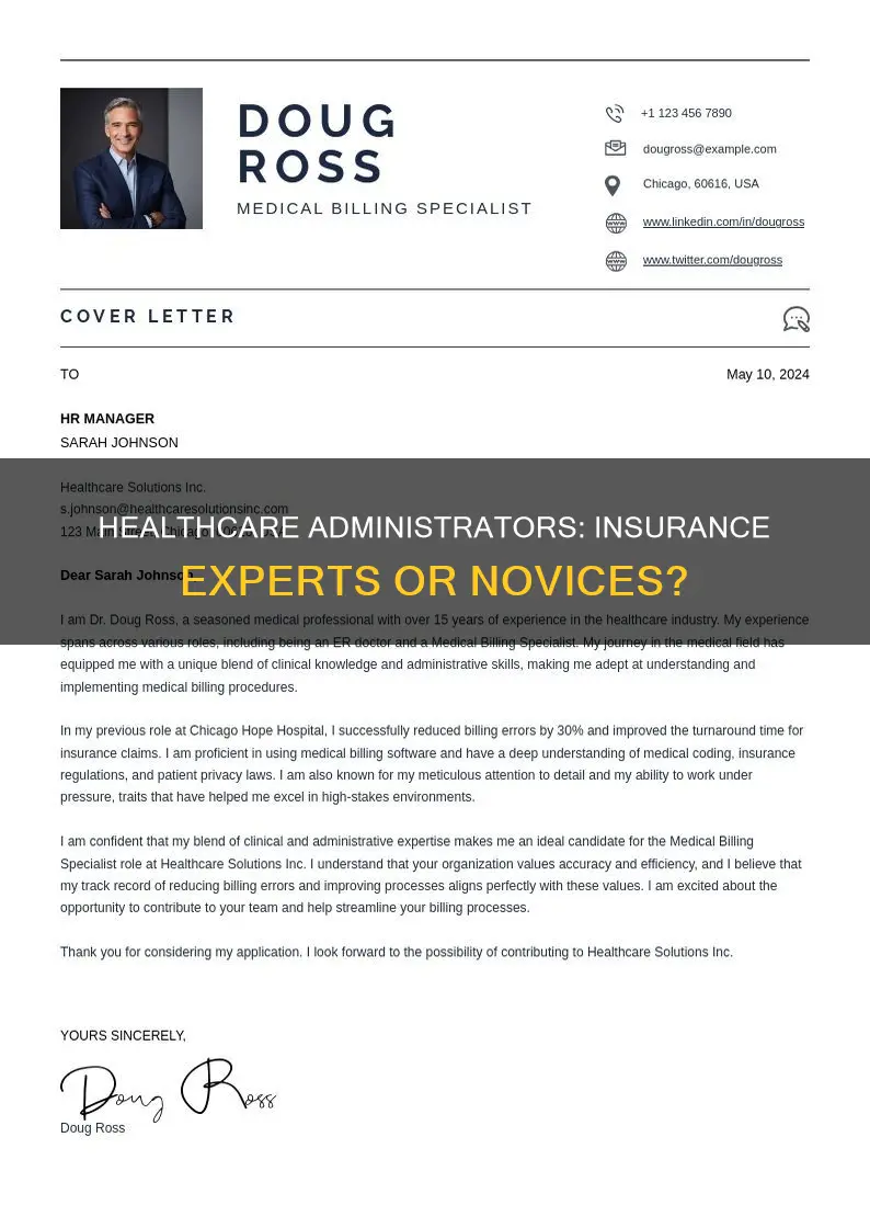 do healthcare administrators know stuff about insurance