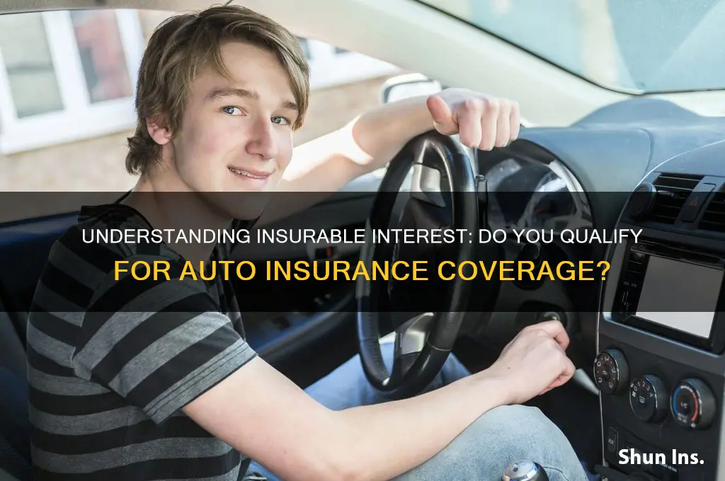 do i have an insurable interest in an automobile