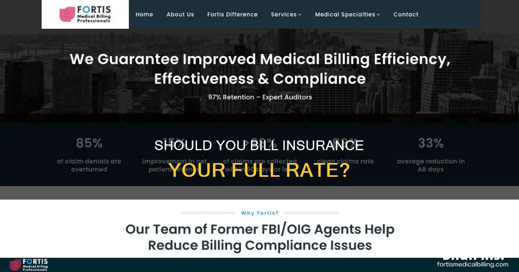 do I have to bill insurance my full rate