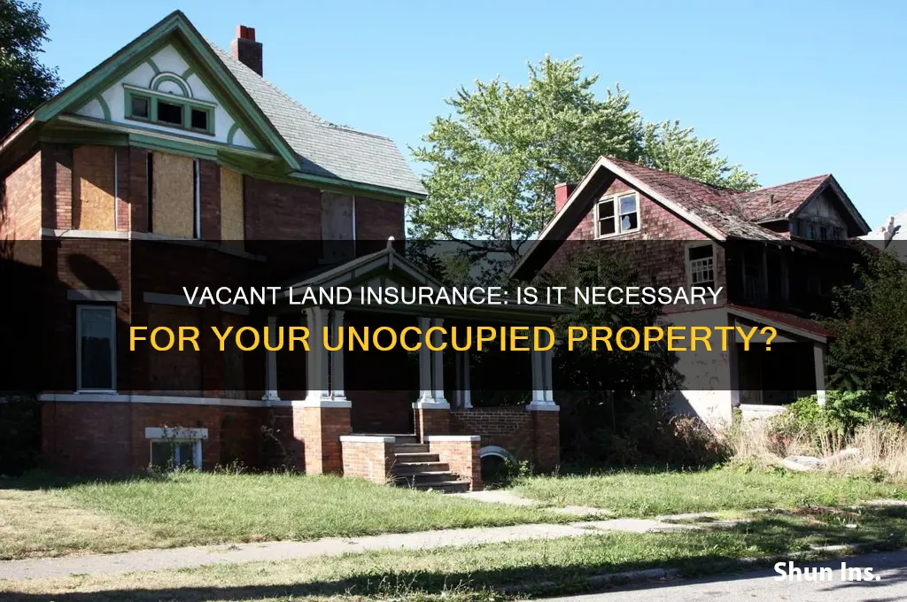 do i have to have insurance on vacant land
