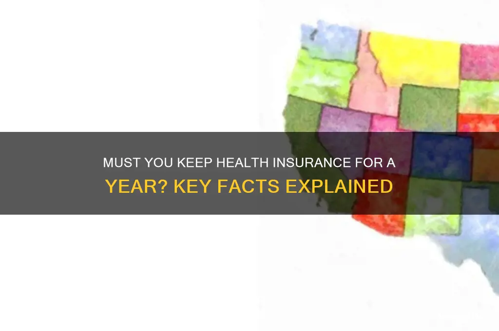 do i have to keep health insurance for a year