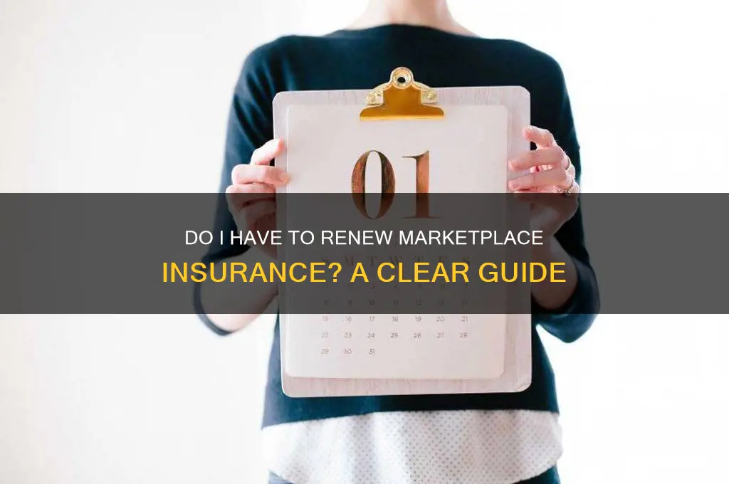 do i have to renew marketplace insurance