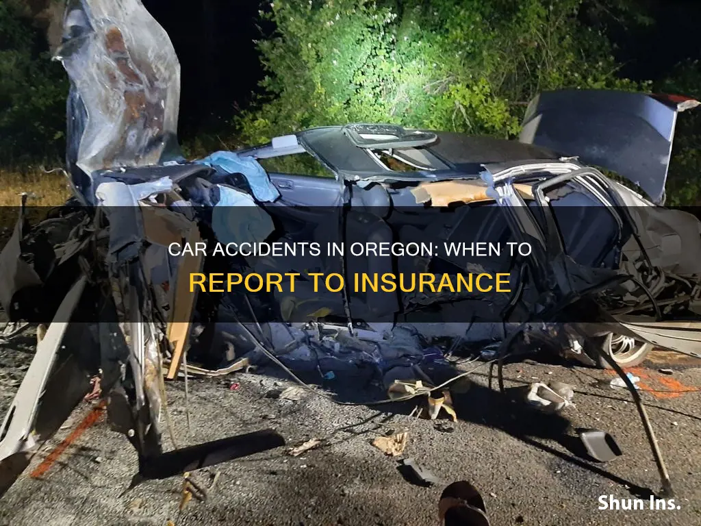 do I have to report accident to insurance in Oregon