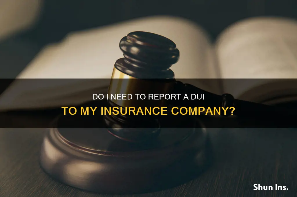 do i have to tell insurance about dui