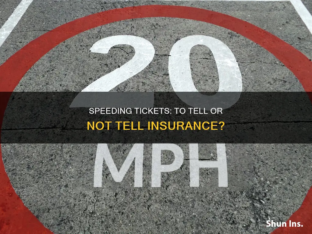 do I have to tell insurance about speeding ticket uk
