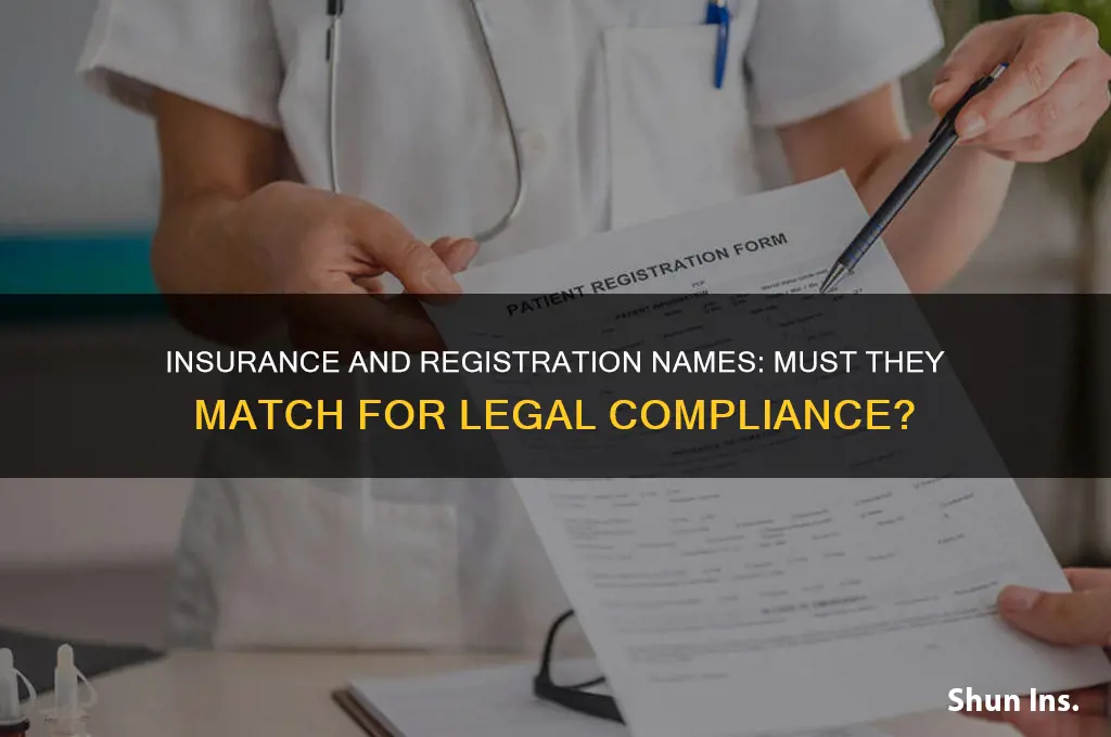 do i hneed insurance and registration in same name