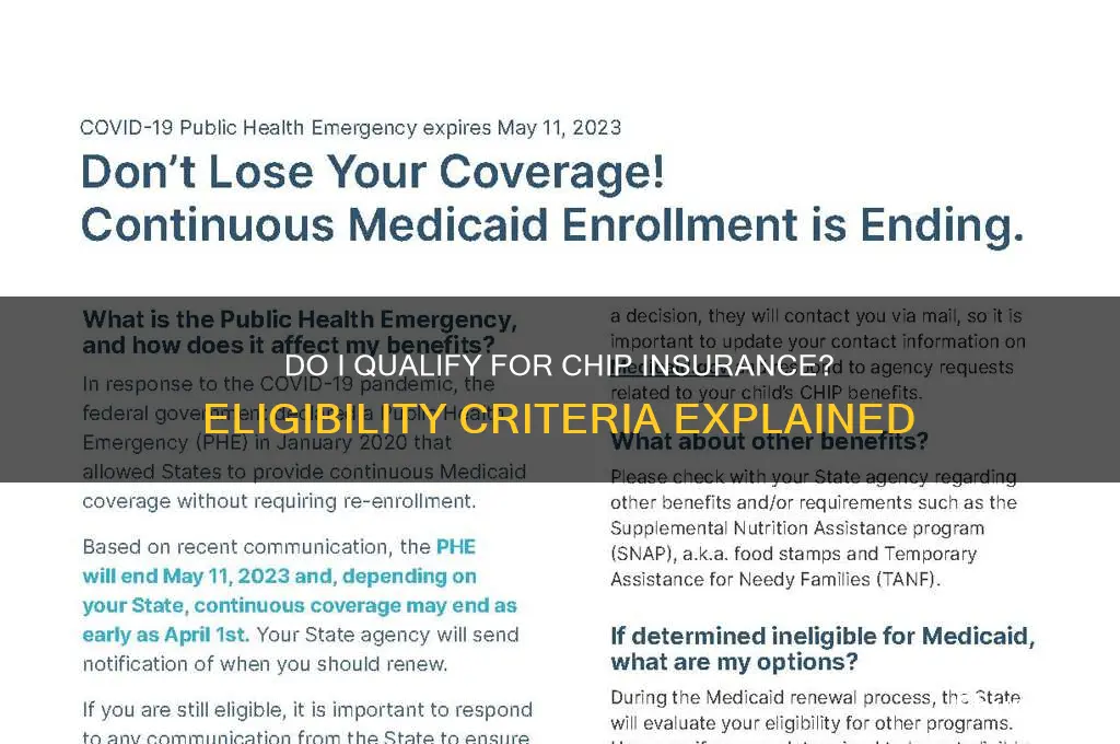 do i qualify for chip insurance