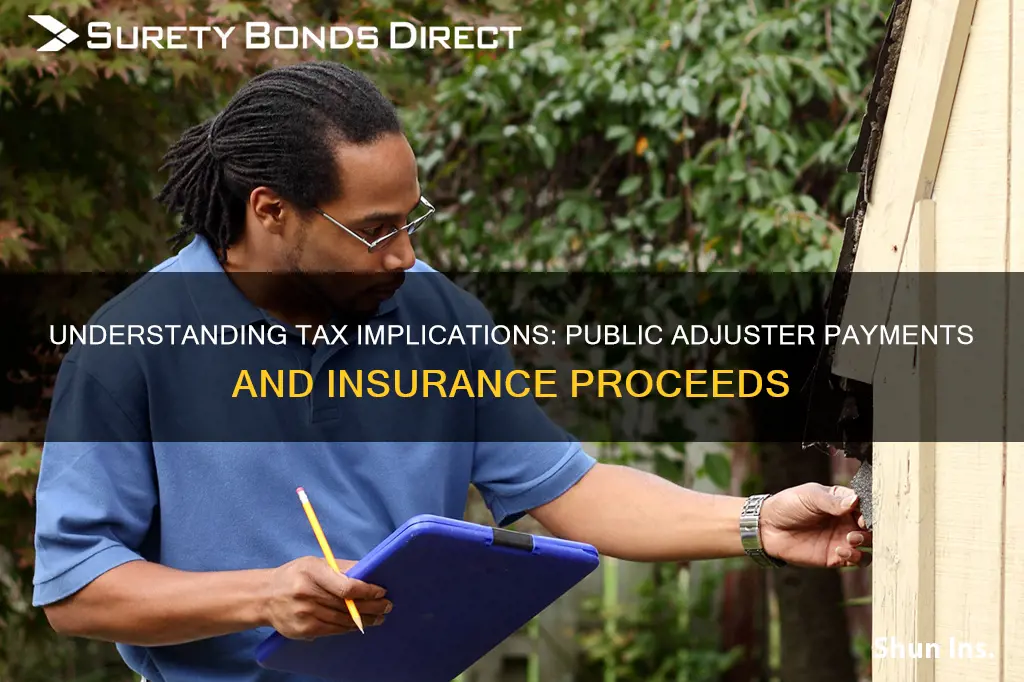 do I subtract public adjuster payments from insurance proceeds irs