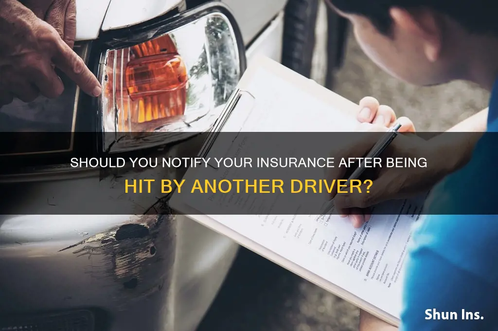 do i tell my insurance if someone hits me