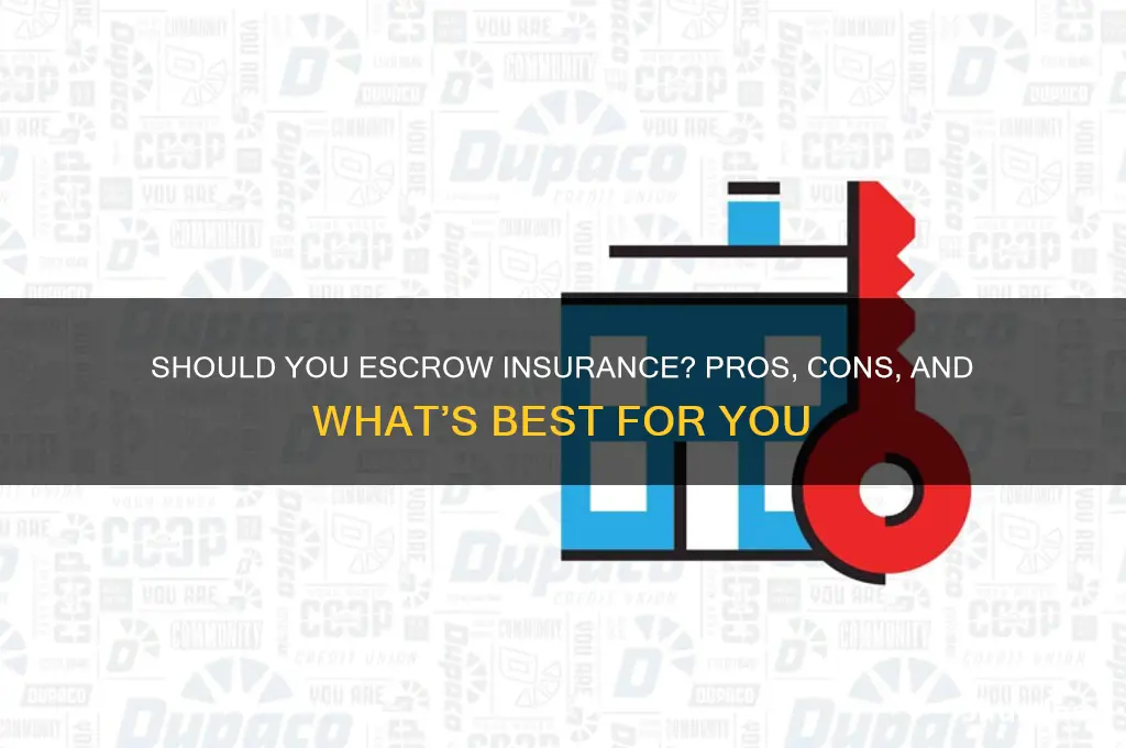 do i want insurance to be escrowed