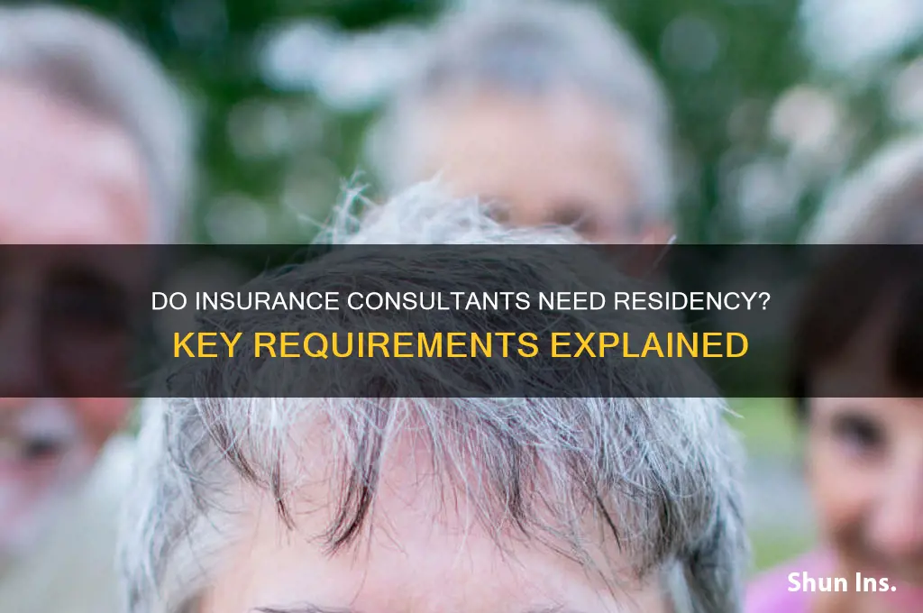 do insurance consultants have to be a resident