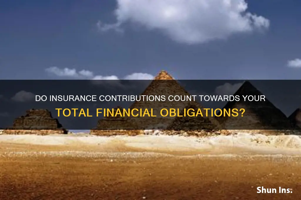 do insurance conteibutions to haa cocunt towards the total