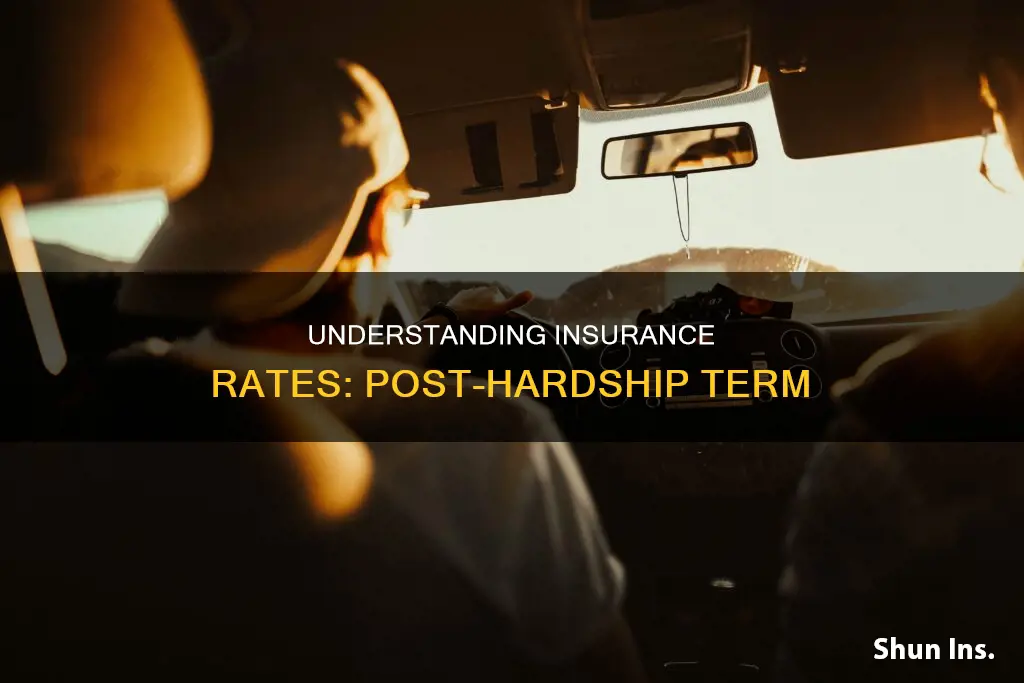 do insurance rates drop when hardship term ends