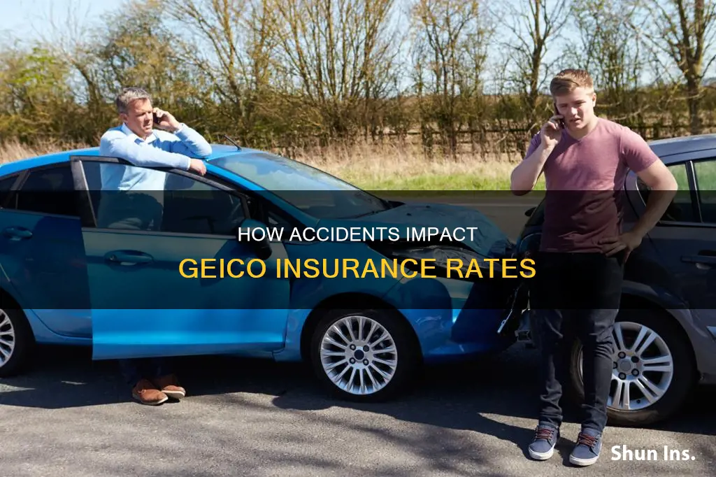 do insurance rates go up after accident at geico