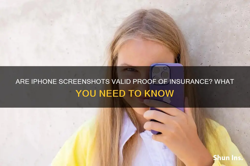 do iphone screenshots count as proof of insurance