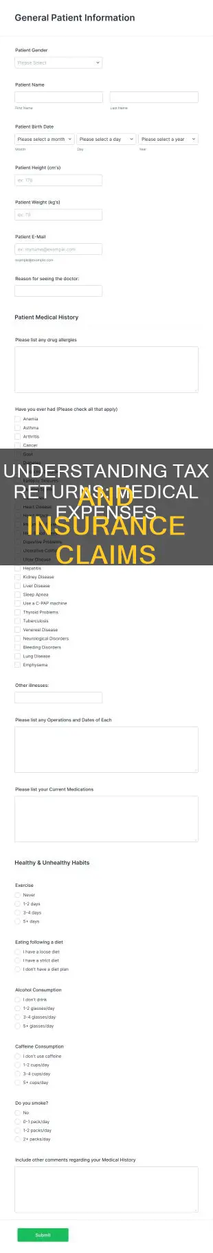 do medical expenses on your tax return include insurance