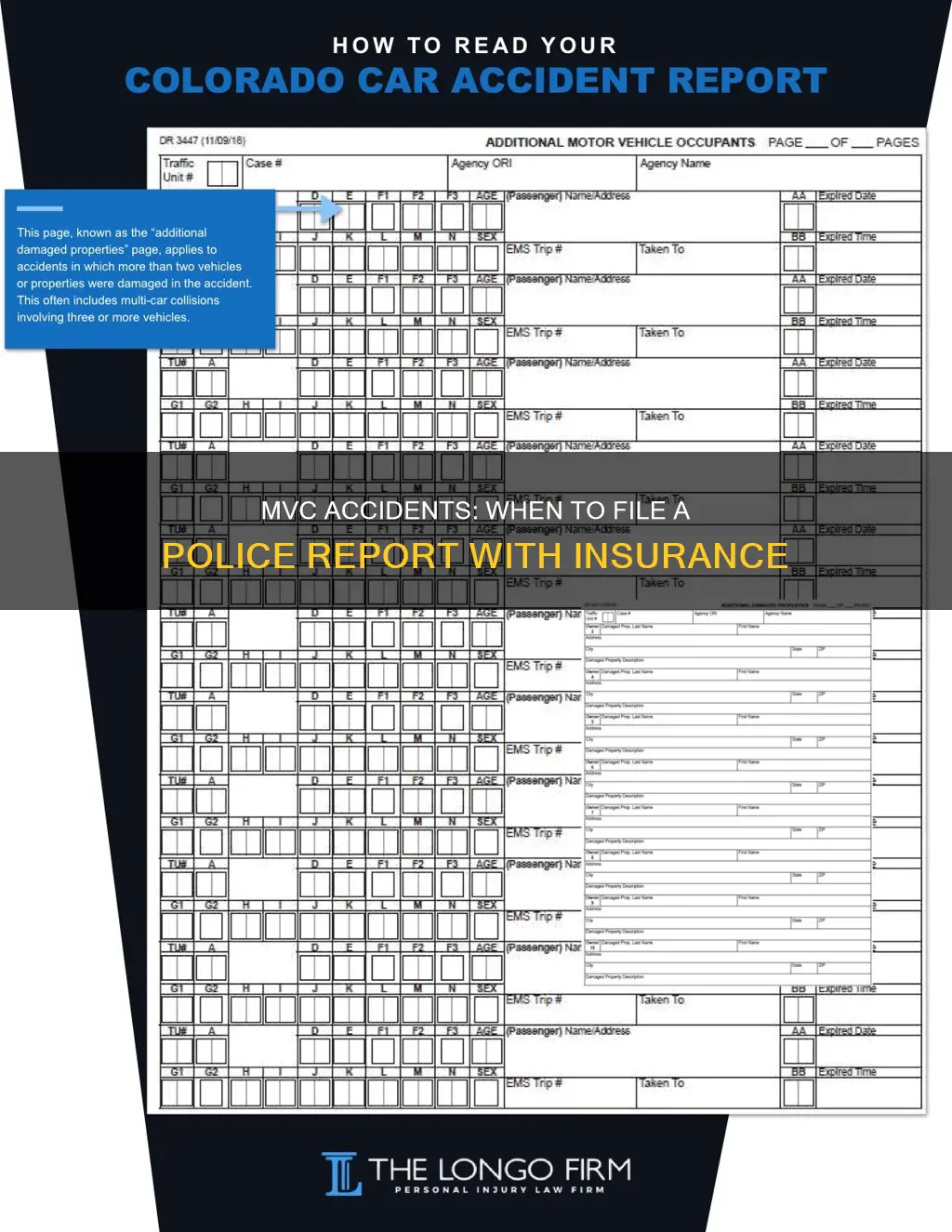 do mvc report a police report to insurance