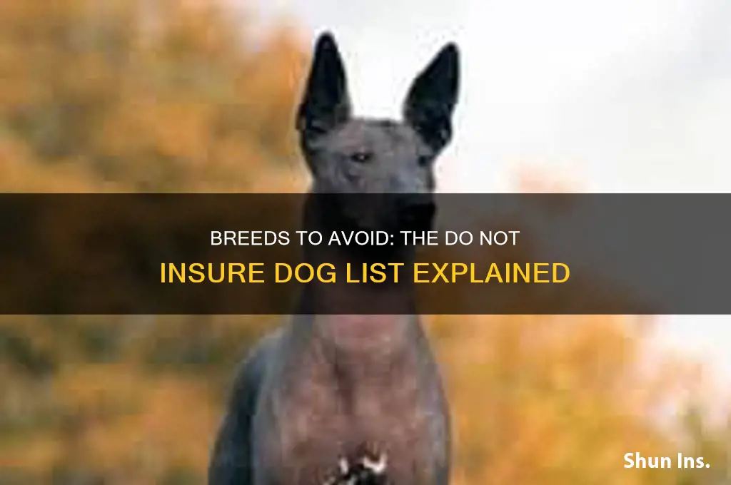 do not insure dog list