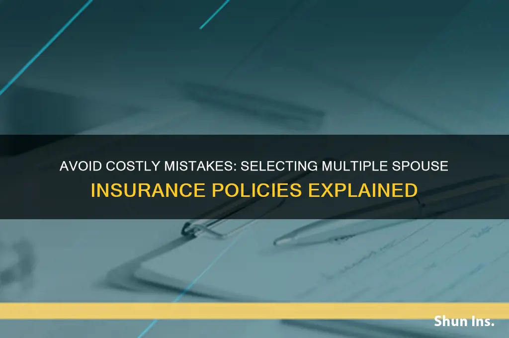 do not select more than one spouse insurance error