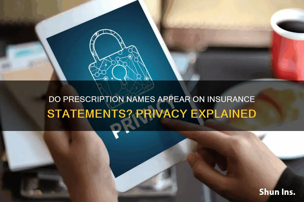 do prescription names show up on insurance