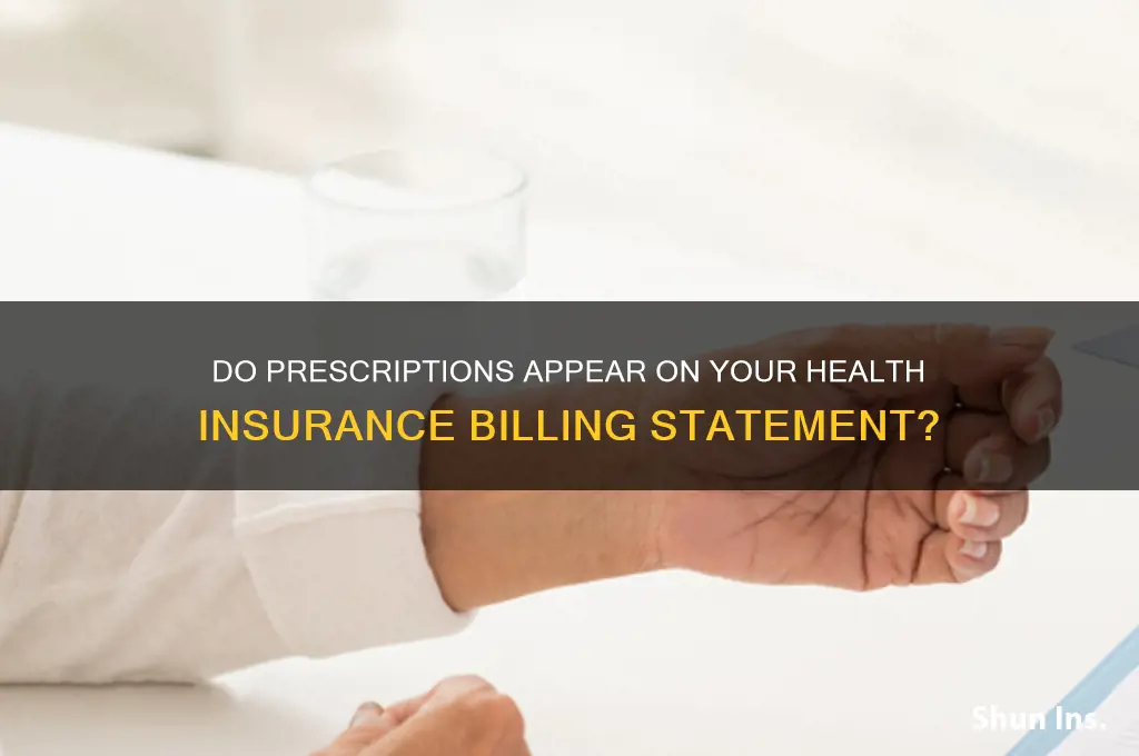 do prescriptions show up on health insurance bill
