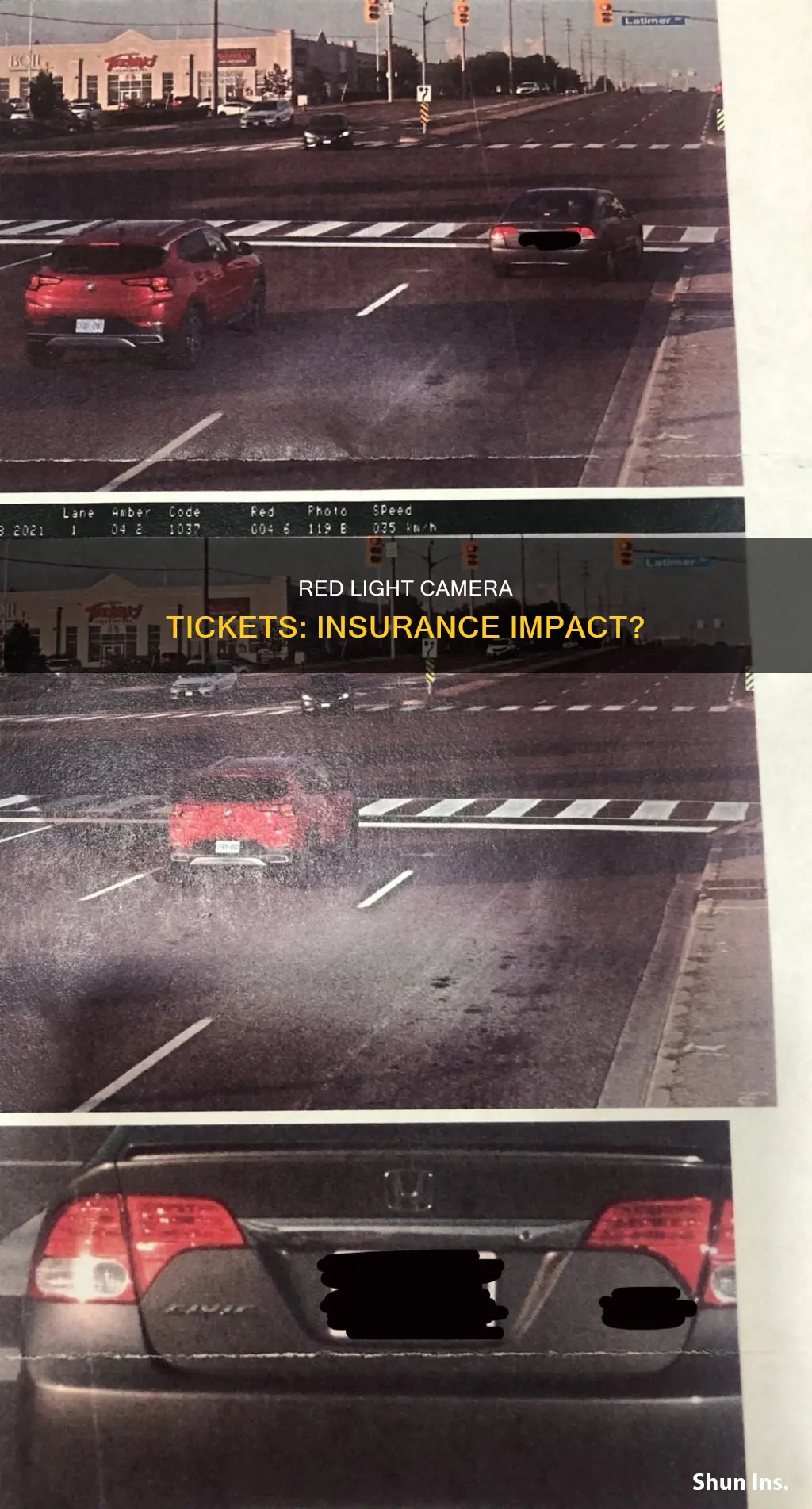 do red light camera tickets affect insurance