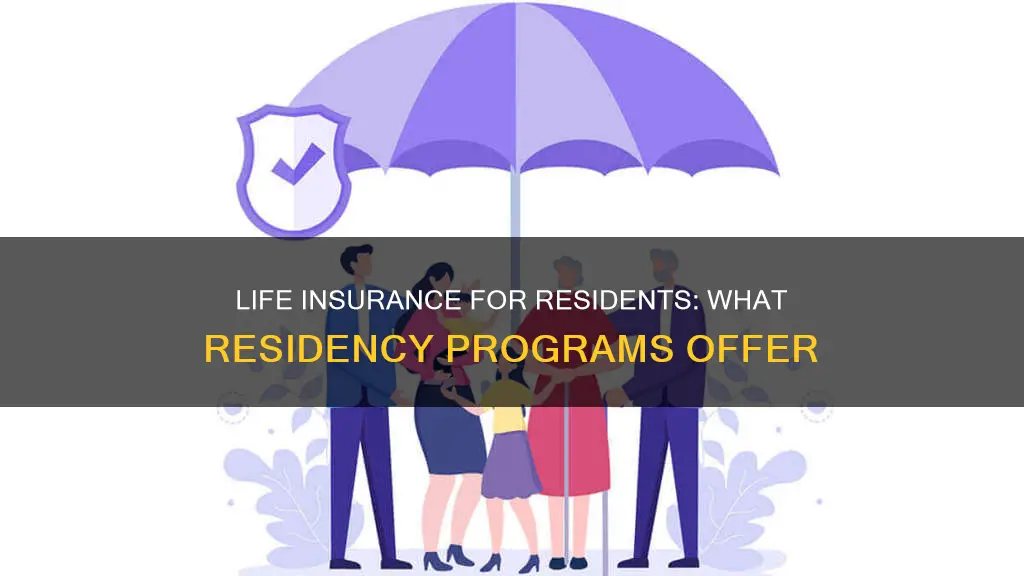 do residency programs include life insurance