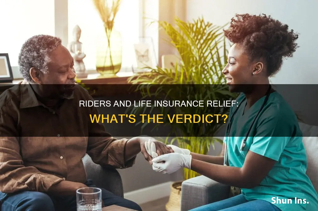 do riders count towards life insurance relief