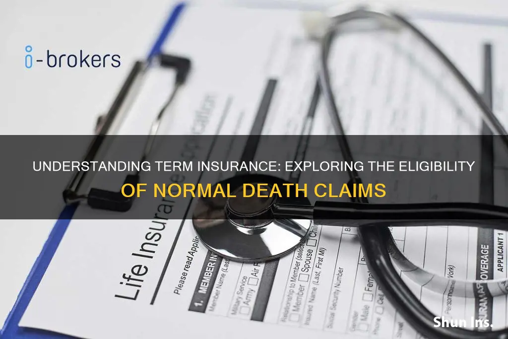 do term insurance eligible for normal death