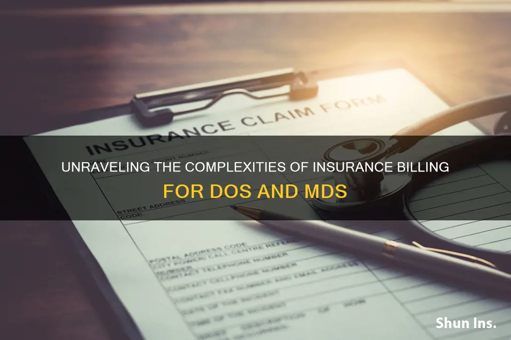 do vs md billing insurance